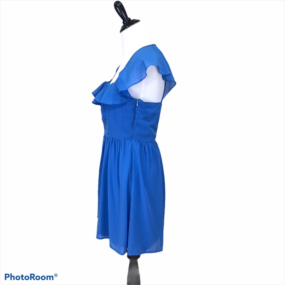 Pinky Ruffle Square Neck Open Triangular Back Sid… - image 3